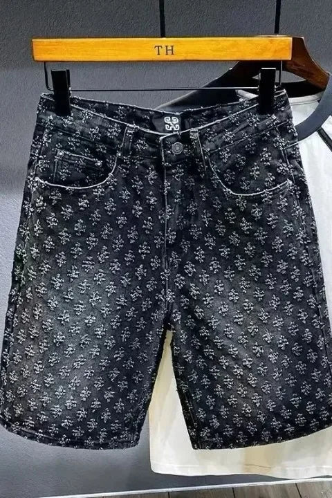 Ice Blue Denim Shorts