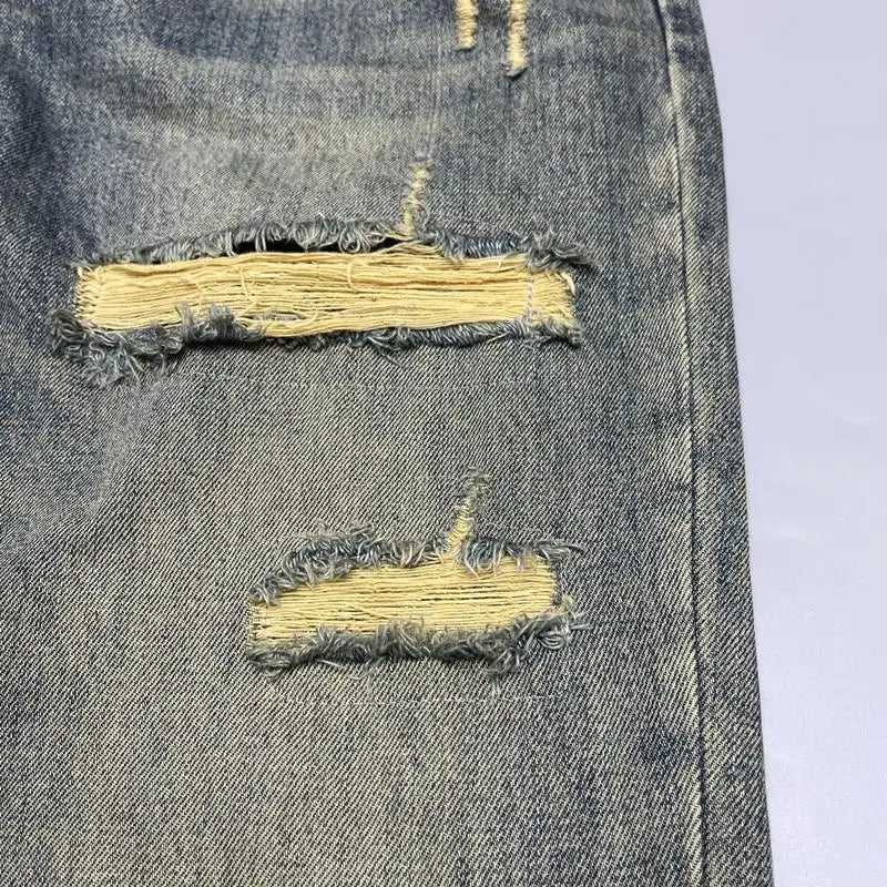Vintage Destroyed Denim Light Wash