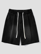 Midnight Black Denim Shorts