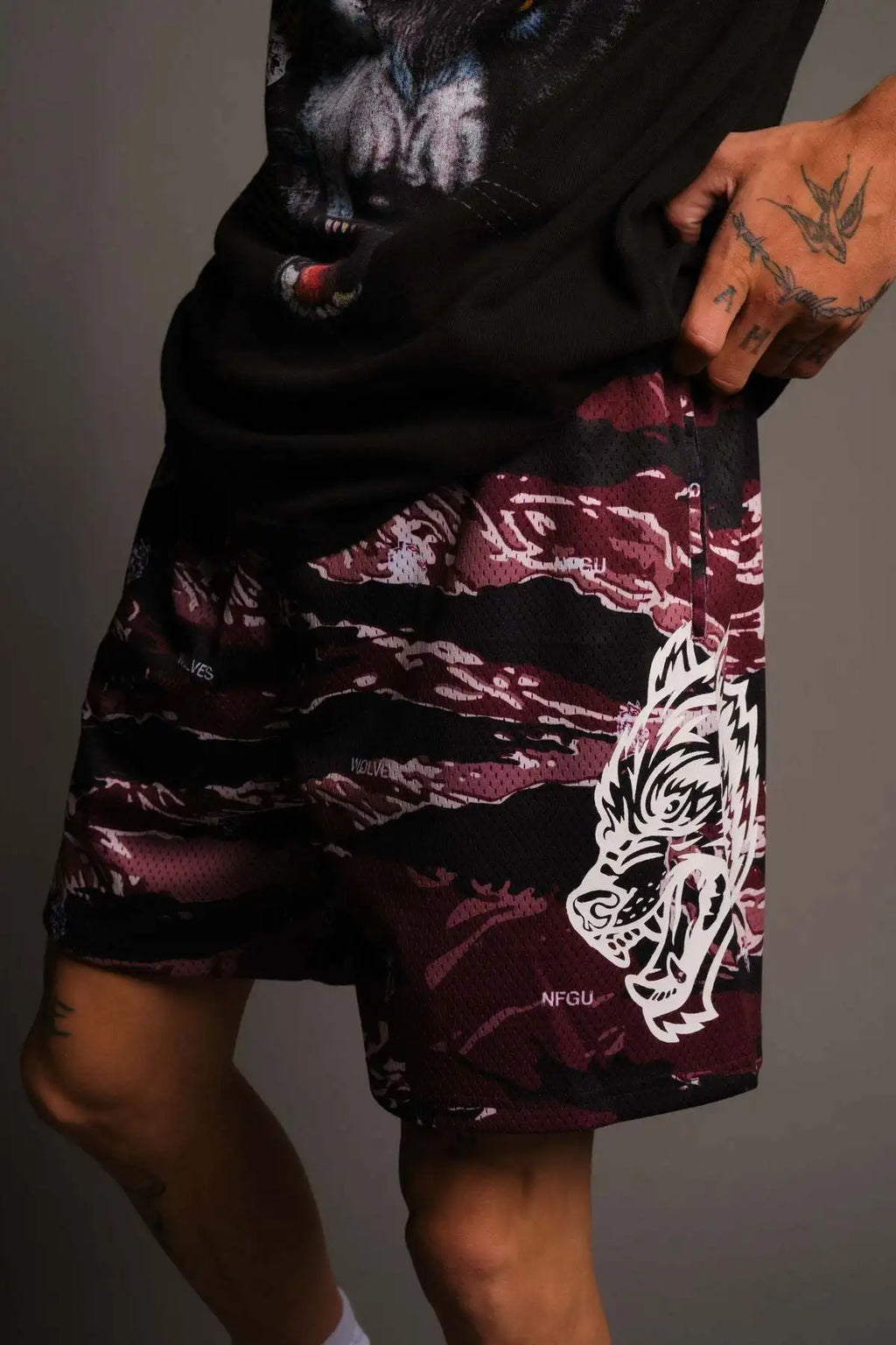 Abstract Camo Swim Shorts