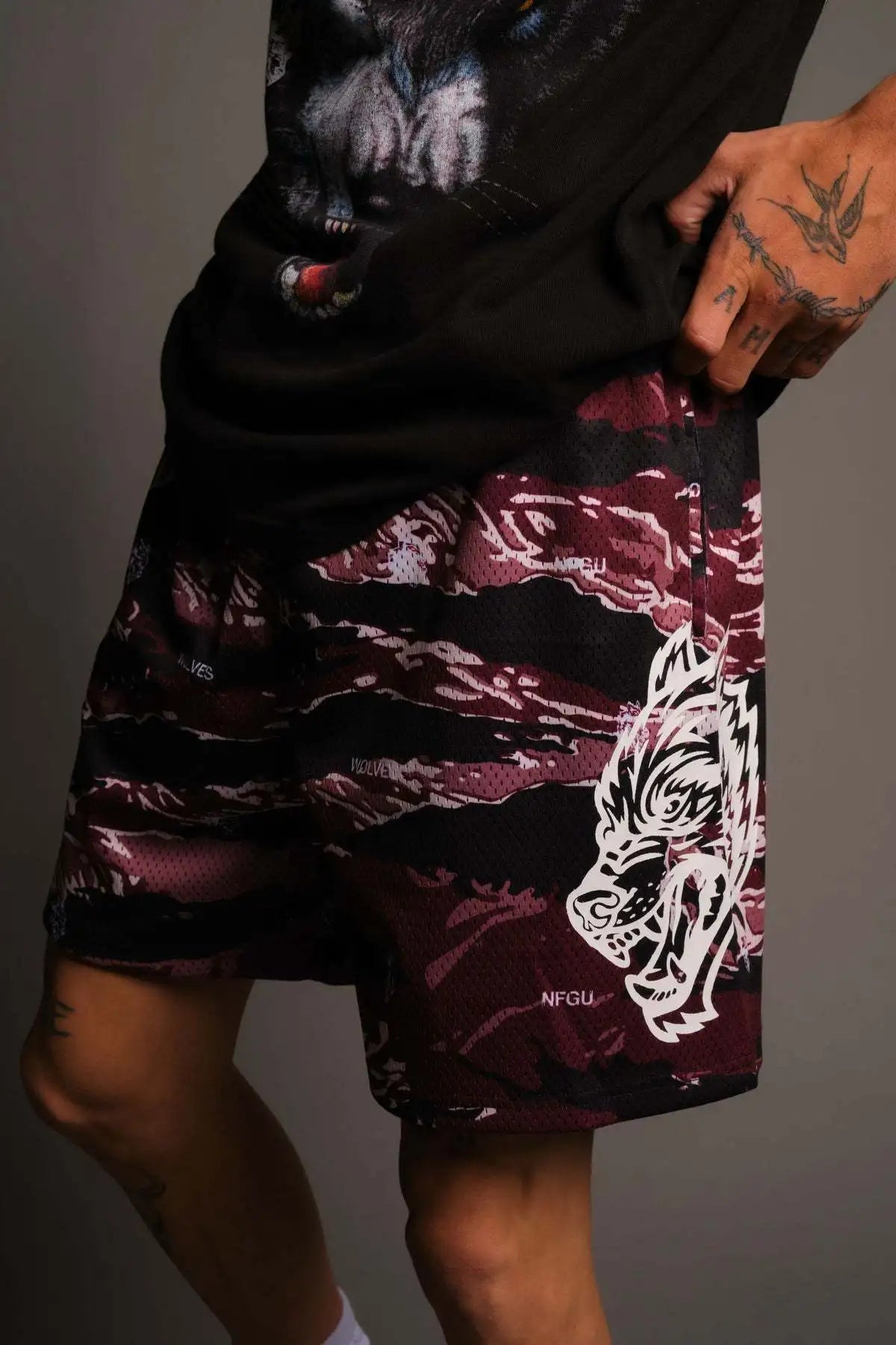 Abstract Camo Swim Shorts