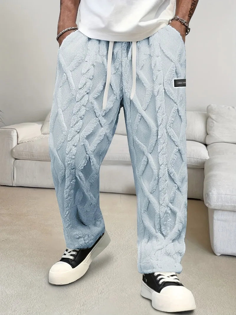 CLOUDE CABLE KNIT TROUSERS