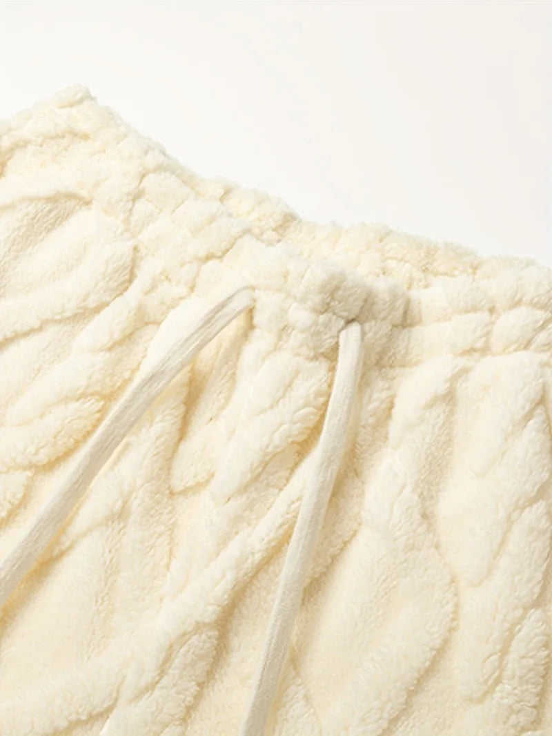 CLOUDE CABLE KNIT TROUSERS