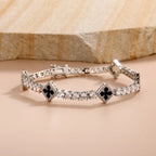 Iced Clover Tennis Bracelet