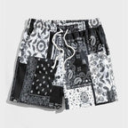 Bandana Split Swim Shorts