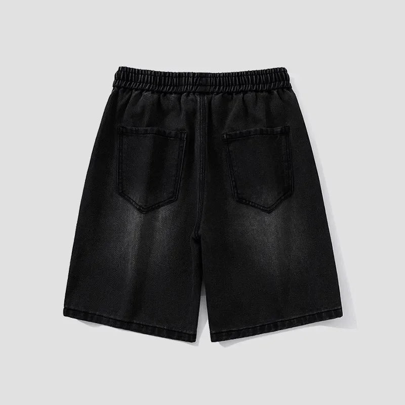 Midnight Black Denim Shorts