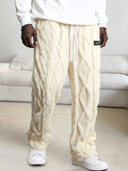 CLOUDE CABLE KNIT TROUSERS