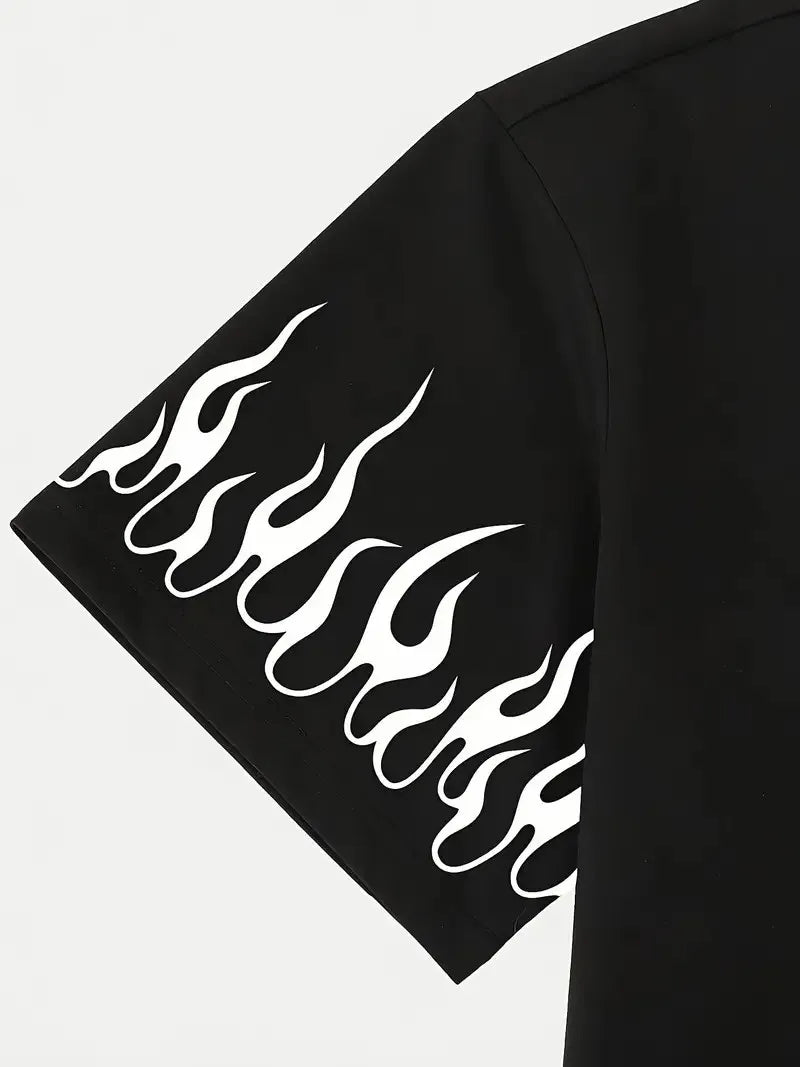 Tribal Flame Oversized dry fit Tee