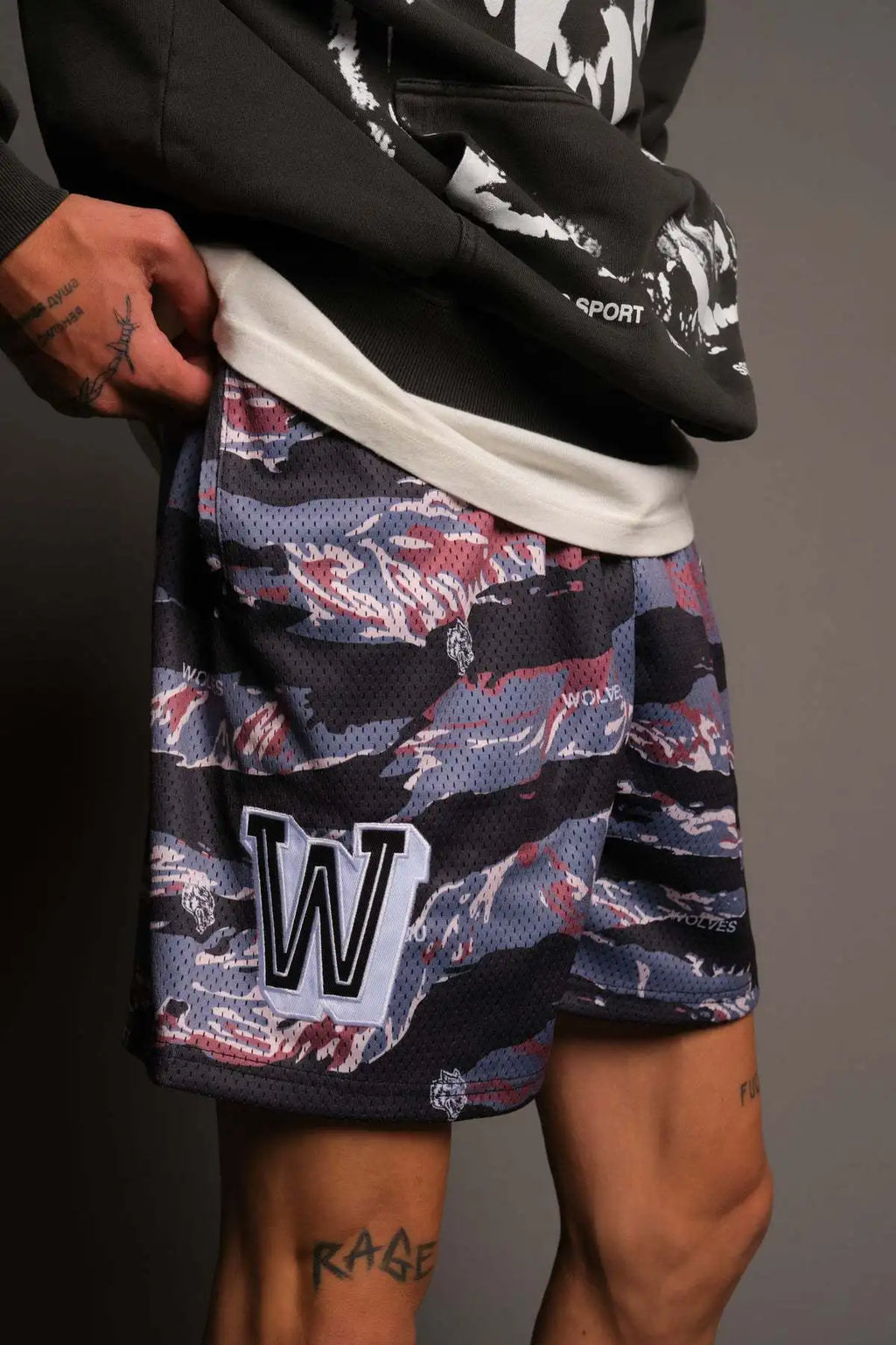 Abstract Camo Swim Shorts