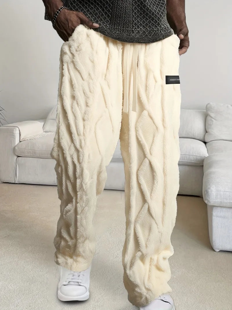CLOUDE CABLE KNIT TROUSERS