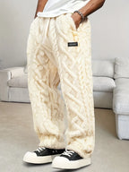 CLOUDE CABLE KNIT TROUSERS