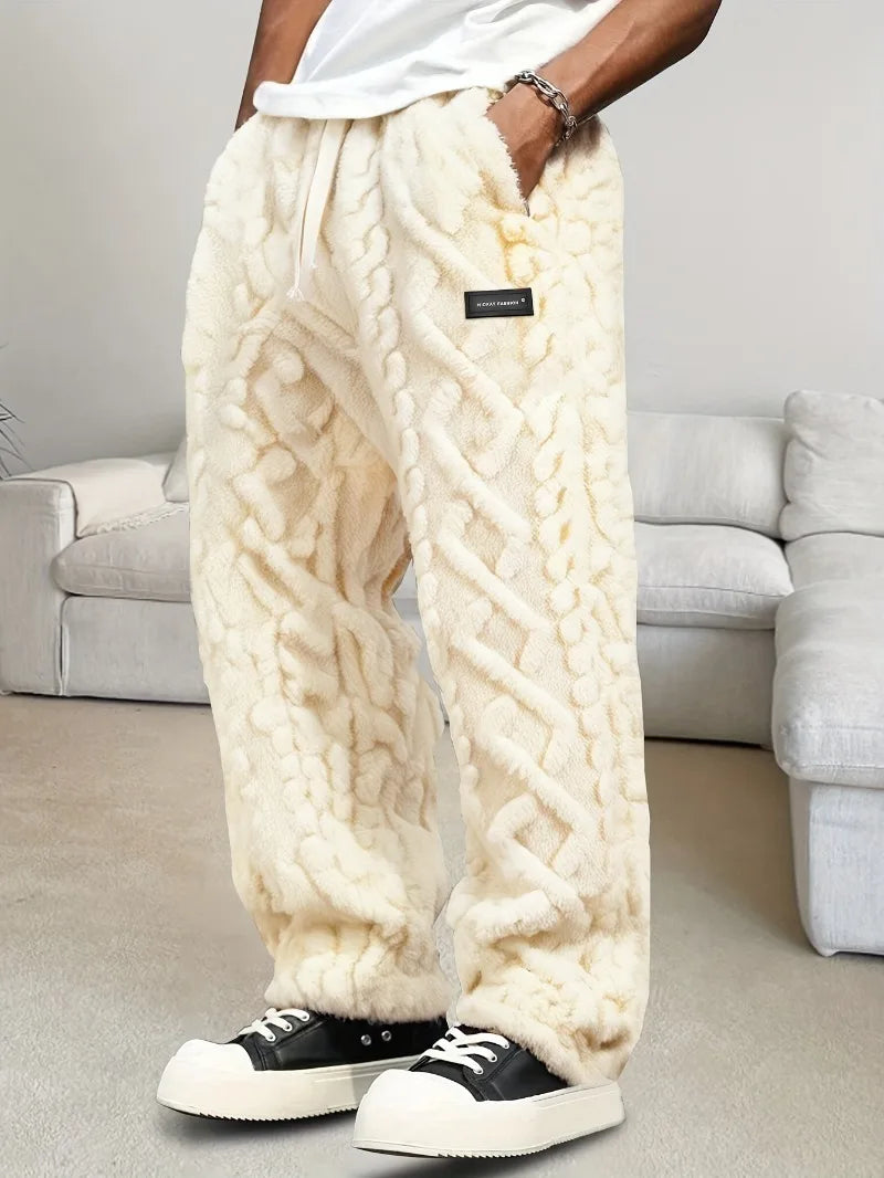 CLOUDE CABLE KNIT TROUSERS