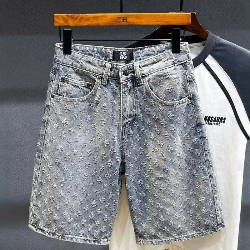 Ice Blue Denim Shorts