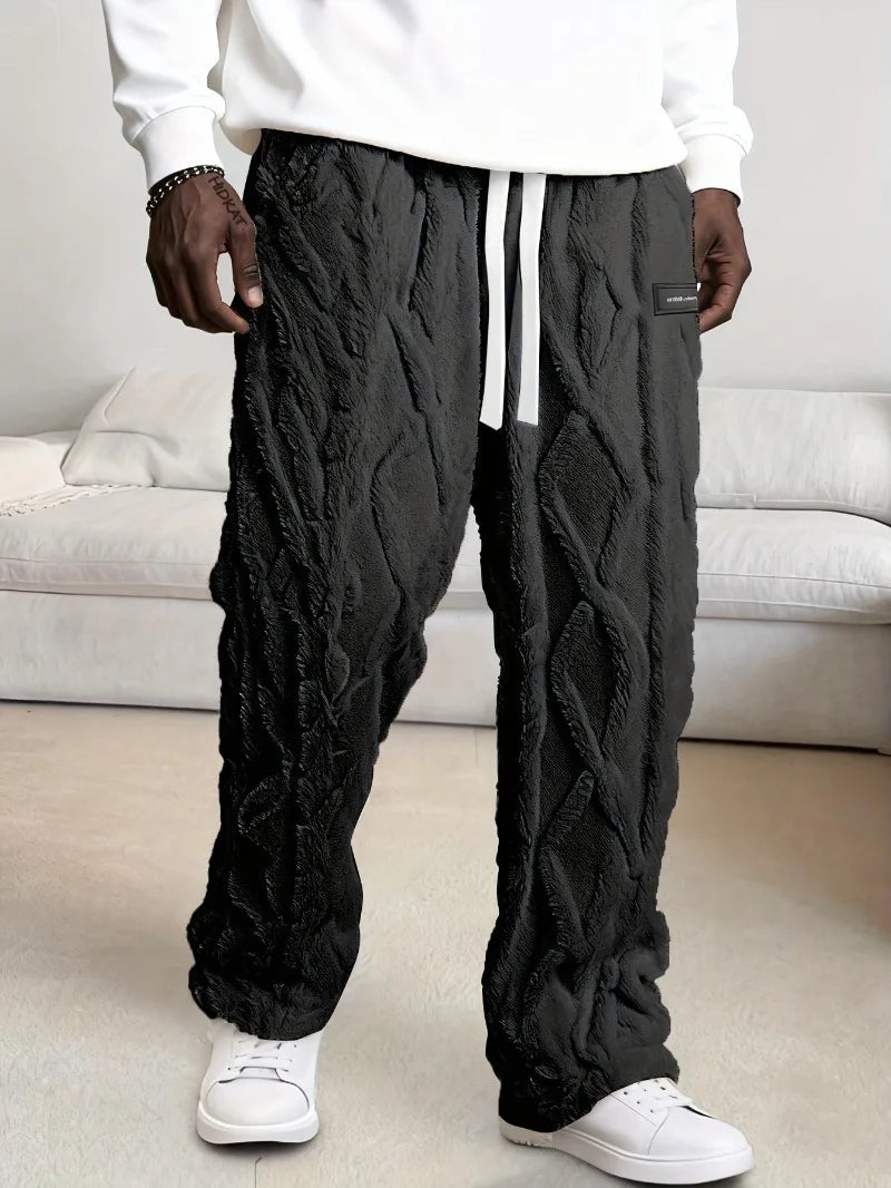 CLOUDE CABLE KNIT TROUSERS