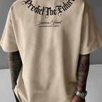 Premium Embroidered Beige Tee