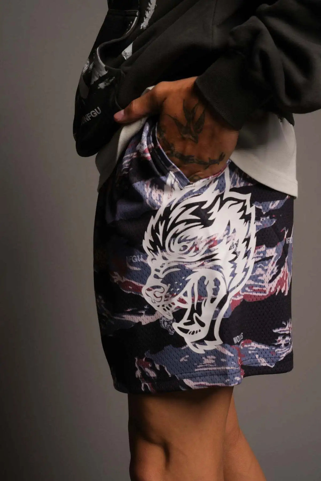 Abstract Camo Swim Shorts